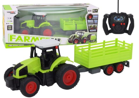 Traktor Zdalnie Sterowany RC Z Przyczepą 1:16 Zielony QL91797 LEAN Toys