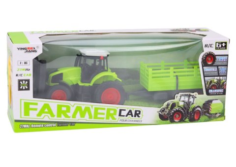 Traktor Zdalnie Sterowany RC Z Przyczepą 1:16 Zielony QL91797 LEAN Toys