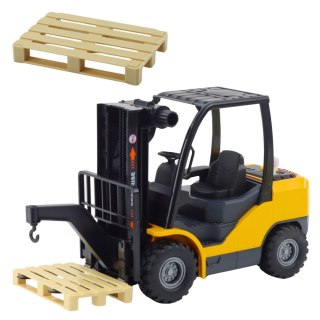 Wózek Widłowy Ruchome Widły Paleta Światła Dźwięki Żółty LEAN Toys