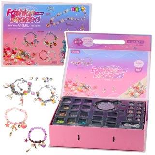 Zestaw Do Tworzenia Bransoletek Biżuterii Koraliki Zawieszki DIY LEAN Toys
