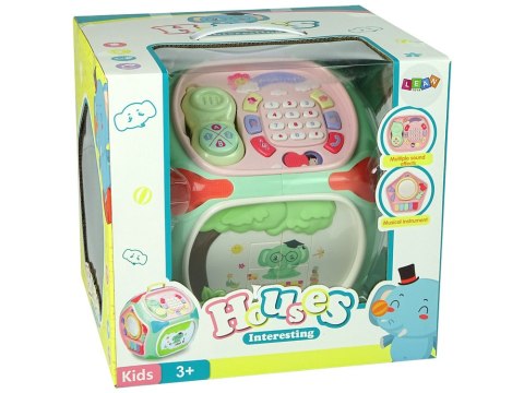 Interaktywny Sorter z Telefonem Nauka Kształtów Liczb Pianinko LEAN Toys