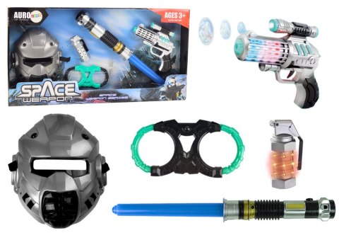 Miecz Świetlny Pistolet Maska kosmiczny Wojownik LEAN Toys