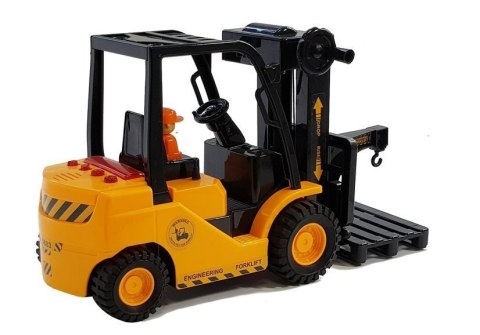 Wózek Widłowy Ruchome Widły Dźwięki Światła Pomarańczowy LEAN Toys