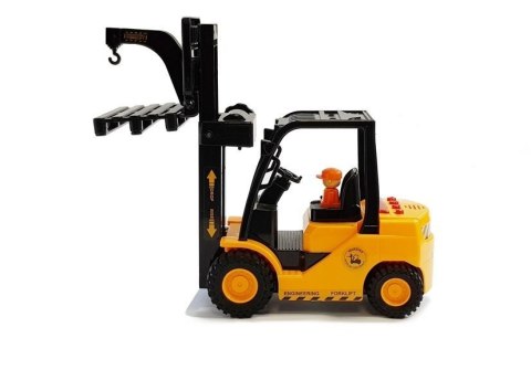 Wózek Widłowy Ruchome Widły Dźwięki Światła Pomarańczowy LEAN Toys