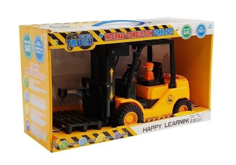 Wózek Widłowy Ruchome Widły Dźwięki Światła Pomarańczowy LEAN Toys