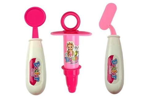 Zestaw Lekarski w Walizce Stetoskop Lusterko Biały LEAN Toys
