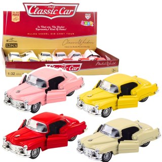 Autko Klasyczne Z Lat 50. Metalowe Napęd Pull-Back Otwierane Drzwi 1:32 Mix LEAN TOYS