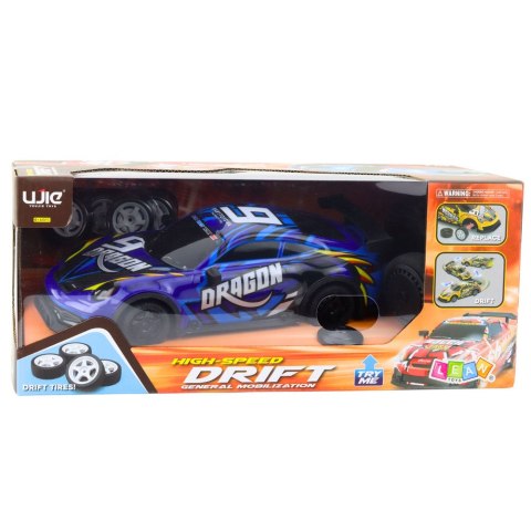 Auto Sportowe Zdalnie Sterowane RC Podświetlana Karoseria Drift Niebieski LEAN Toys