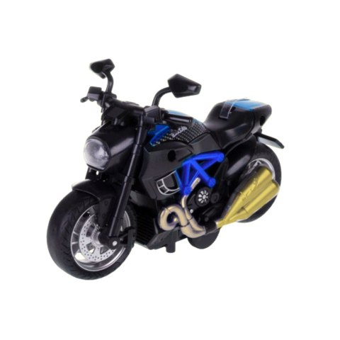 Motocykl Do Składania Skręcania Metal 1:14 DIY Niebieski LEAN Toys