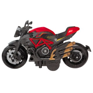 Motocykl Do Składania Skręcania Metal 1:14 DIY Pomarańczowy LEAN Toys