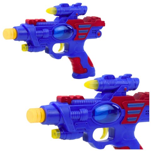 Pistolet Kosmiczny Broń Czerwono-Niebieski Światła Dźwięki LEAN TOYS