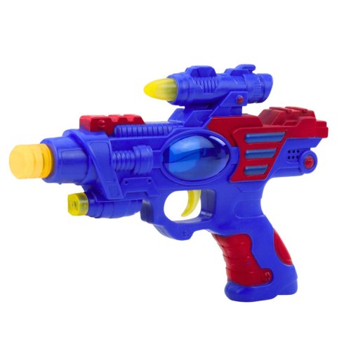 Pistolet Kosmiczny Broń Czerwono-Niebieski Światła Dźwięki LEAN TOYS