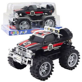 Samochód Terenowy Z Napędem Na Tył Duże Koła Czerwono-Czarny LEAN Toys