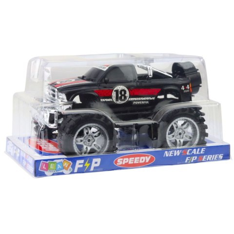 Samochód Terenowy Z Napędem Na Tył Duże Koła Czerwono-Czarny LEAN Toys