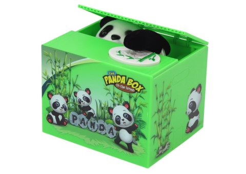 Skarbonka Panda Nauka Oszczędzania Miś Zielone Pudełko LEAN TOYS