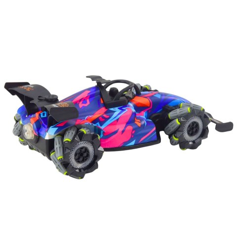 Wyścigówka Zdalnie Sterowana RC 1:10 Światła Dźwięki Para Wodna Niebieska LEAN Toys