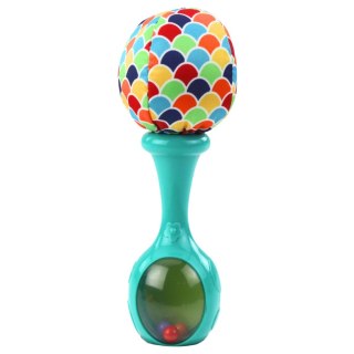 Zestaw Grzechotki Z Miękką Piłeczką Wzorki Pomarańczowa Zielona 2szt LEAN Toys