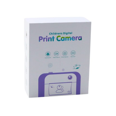 Aparat Natychmiastowy z Drukarką Termiczną Gry 3 Rolki Kotek Różowy LEAN Toys