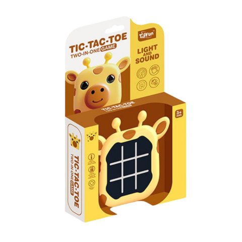 Gra Elektroniczna 3w1 Kółko i Krzyżyk Memory Żyrafa Żółta LEAN Toys