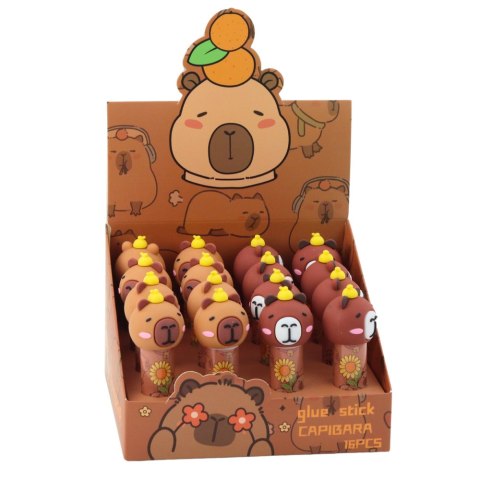 Klej W Sztyfcie Szkolny Biurowy Kapibara Brązowy LEAN