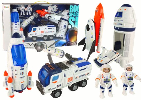 Zestaw Rakieta Kosmos Statki Space Pojazdy Astronauci LEAN Toys