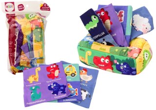 Miękkie Pudełko Na Chusteczki 6 Tkanin 3 Szeleszczące Chusteczki Kolorowe LEAN Toys