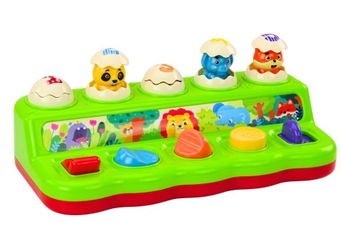 Zabawka Pop Up Wyskakujące Zwierzątka Panel Edukacyjny Dla Dzieci Dżwięki LEAN Toys