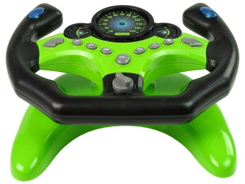 Zestaw Kierowcy Kierownica Kluczyki Dźwięk Światła Zielony LEAN Toys