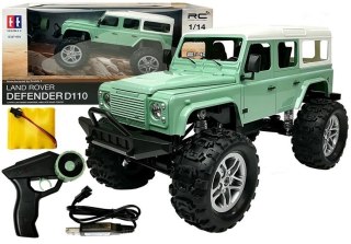 Auto Zdalnie Sterowane Land Rover Defender D110 R/C Zielony 7.5 km/h 1:14 2.4G Double E