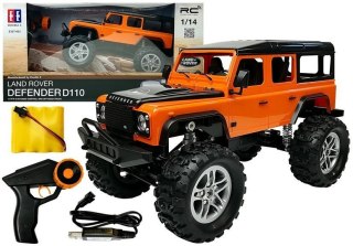 Auto Zdalnie Sterowane Land Rover Defender R/C Pomarańczowe 1:14 Double E