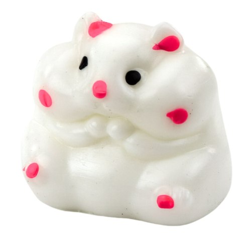 Gniotek Miękki Chomik Sensoryczny Antystersowy Squishy Biały 5cm LEAN TOYS