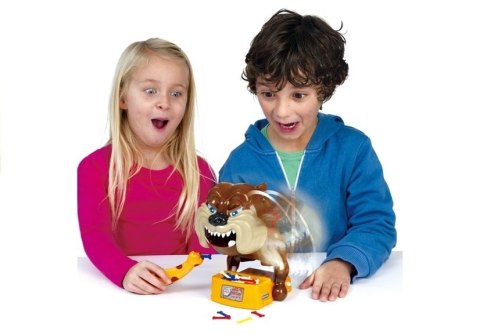 Gra Zręcznościowa Zły Pies Na Baterie Buldog Brązowy LEAN Toys