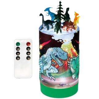 Zestaw Kreatywny Dinozaury W Słoiku Diamenty Lampka Nocna Pilot DIY LEAN Toys