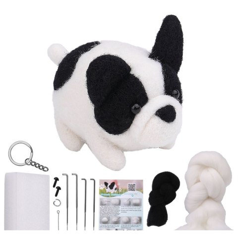 Zestaw Kreatywny Do Filcowania DIY Kotek Brązowo-Biały LEAN Toys