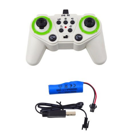 Ciężarówka Wywrotka Zdalnie Sterowana RC Światła Dźwięki Biała 1:24 LEAN Toys