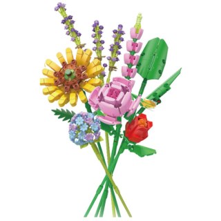 Klocki Konstrukcyjne Bukiet Kwiatów Kompozycja 539 el. LEAN Toys
