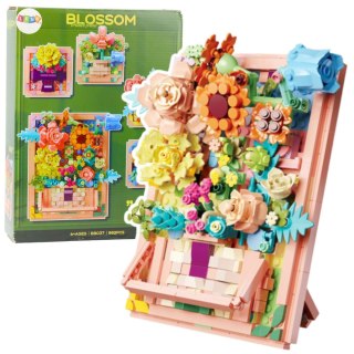 Klocki Konstrukcyjne Kwiaty w Ramce Kompozycje 4w1 882 el. LEAN Toys