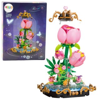 Klocki Konstrukcyjne Wieczna Róża W Kopule Kompozycja 257 el. LEAN Toys
