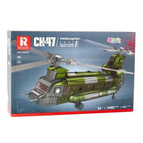 Zestaw Klocków Konstrukcyjnych Helikopter Wojskowy CH-47 Chinook 1451 el. LEAN Toys
