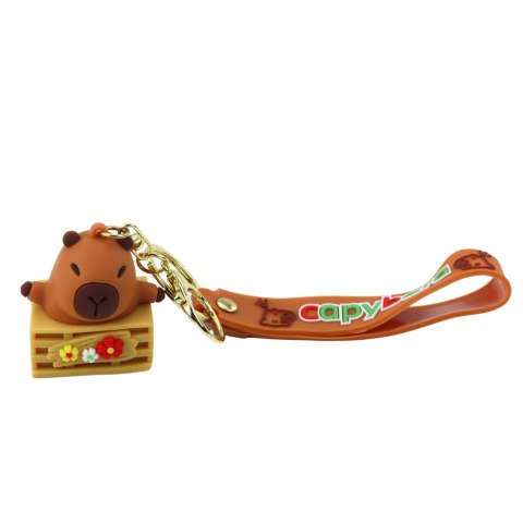 Brelok Figurka Kapibara Z Delfinem Zawieszka Karabińczyk Kółko LEAN Toys