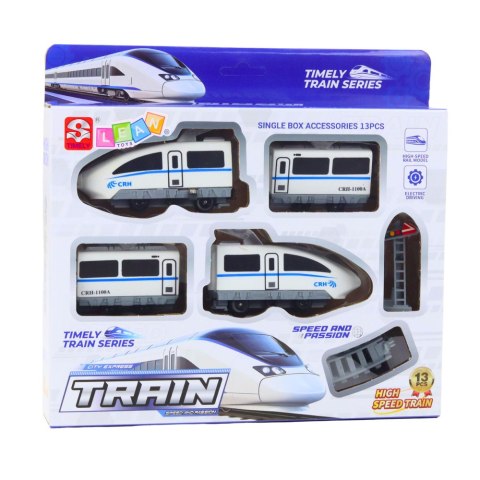 Pociąg Pośpieszny Elektryczny City Express Kolejka Tory 13 el. LEAN Toys
