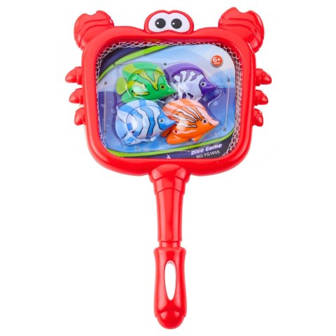 Zestaw Do Łowienia Rybek Sitko Krab Rybki Kolorowe 4 szt. LEAN TOYS