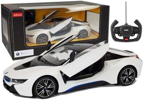 Auto R/C BMW i8 Rastar 1:14 Biały Drzwi Automatyczne Rastar