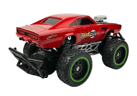Auto Zdalnie Sterowane R/C 6.5 km/h Wysokie Koła Czerwone LEAN Toys
