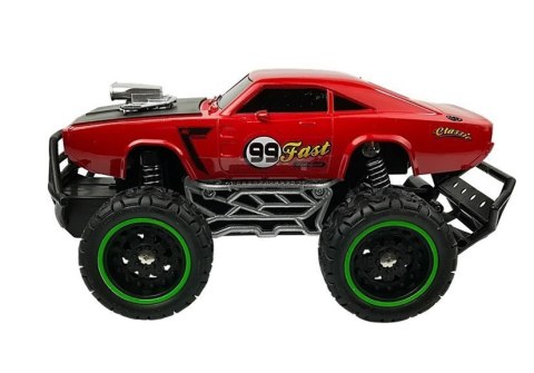 Auto Zdalnie Sterowane R/C 6.5 km/h Wysokie Koła Czerwone LEAN Toys