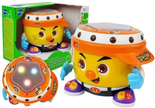 Bębenek Interaktywny na Baterie Świeci i Gra LEAN Toys