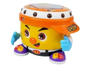 Bębenek Interaktywny na Baterie Świeci i Gra LEAN Toys