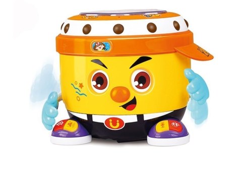 Bębenek Interaktywny na Baterie Świeci i Gra LEAN Toys