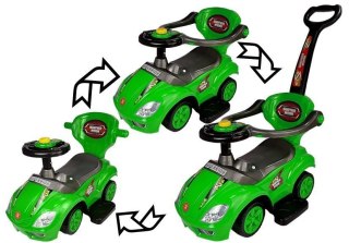 Jeździk z Pchaczem Mega Car 3w1 Zielony LEAN CARS