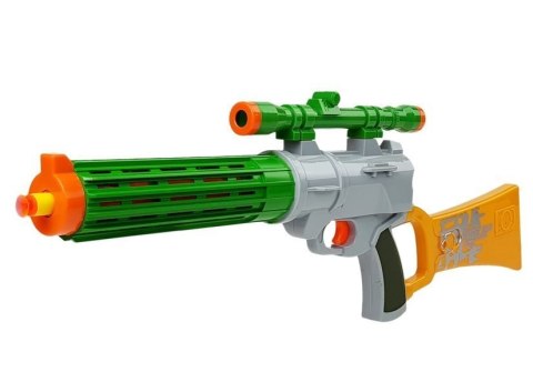Karabin na Naboje Piankowe z Tarczą Szary LEAN Toys